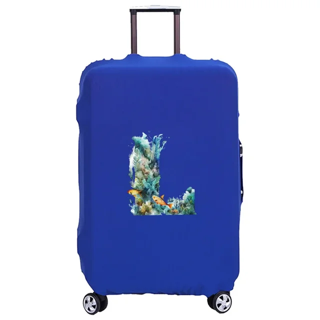 Luggage Cover Washable Case Cover Protective Case Scratch Proof Case Cover Suitable for Fish Letter Print Pattern Fits 18-32inch 8fish letter L L