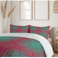 thumbnail image 6 of Ambesonne Psychedelic Duvet Cover Sets, Boho Ombre Floral, 2-King, Pink Teal, 6 of 6