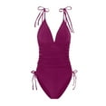 thumbnail image 6 of QHFBli Women One Piece Swimsuits Tummy Control Bathing Suits Sexy Ruched Swimwear, 6 of 7