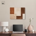 thumbnail image 2 of Cream and Brown Panels IV Canvas Modern Boho Abstract by Art Remedy, Gallery Wrapped, 24 x 20, 2 of 7