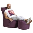 thumbnail image 2 of Gouchee Home Swing Brava Purple Bean Bag Chair – Water-Repellent Fabric with Polystyrene Bead Filling, Suitable for Adults and Teens, Lightweight & Portable Seating for Bedroom, Dorm or Living Room, 2 of 8