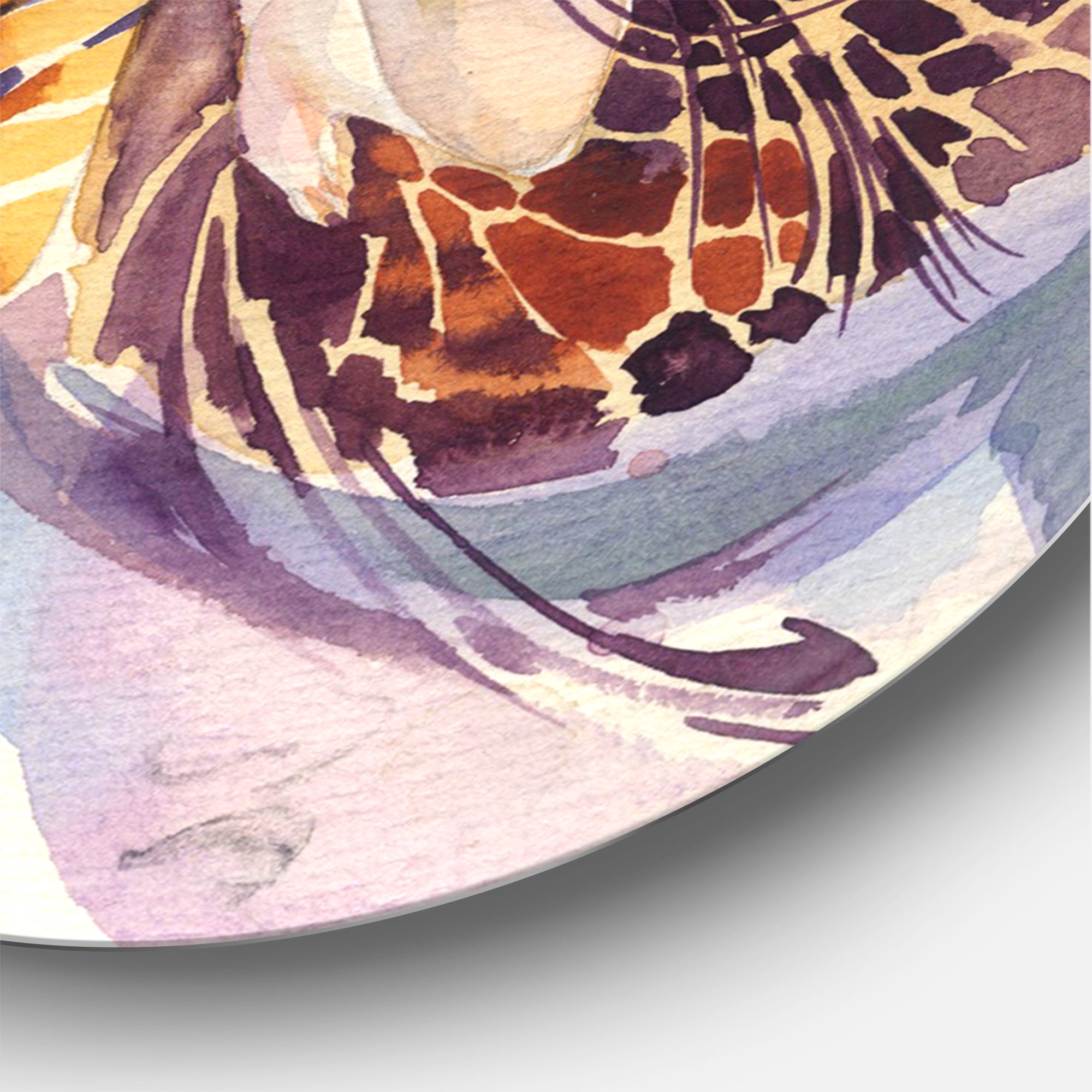 Designart 'Allegory of Paradise Bird Woman Portrait' Traditional Circle Metal Wall Art 29x29 - Disc of 29