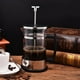 thumbnail image 3 of Cafetera de Francesa para Hogar, Pequeña Cafetera de 1 Taza / 2 Tazas, Cafetera y , 12 Onzas (acero Inoxidable), 3 of 9