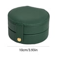 thumbnail image 3 of Joyero portátil Caja de exhibición de pendientes para mujer (doble capa verde), 3 of 7