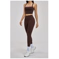 thumbnail image 4 of AEXTO Womens Workout Sets Two Piece Spaghetti Strap Tank Top Matching High Waist Leggings Gym Work Out Clothes, 4 of 15