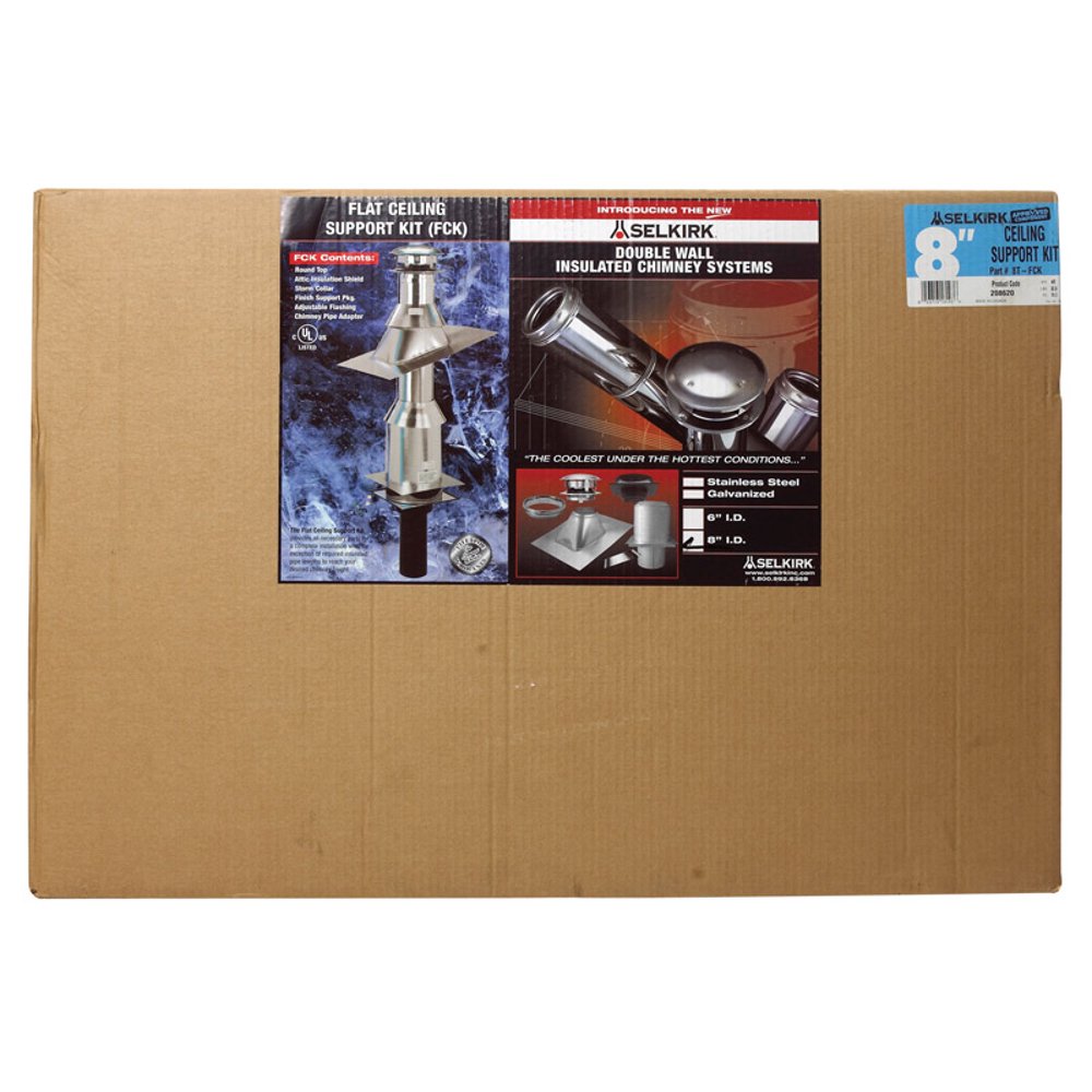 Selkirk 8 in. Stainless Steel Stove Pipe Ceiling Support Kit Walmart