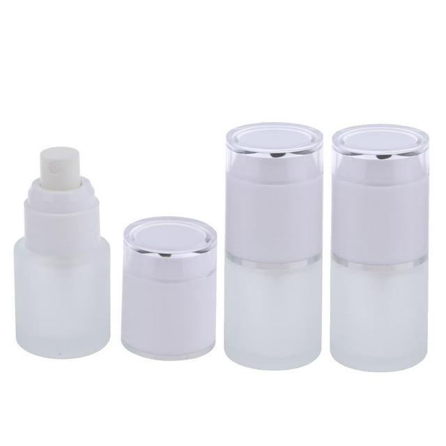 3 uds., loción de viaje portátil, envase cosmético, botella de Spray vacía, cuidado de la piel Gorra blanca jinwen Botella vacía con bomba