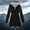 Black, variant on Womens Waterproof Jacket Striped Lined High Low Hem Hooded Windbreaker Outdoor Coat Green Size 2XL