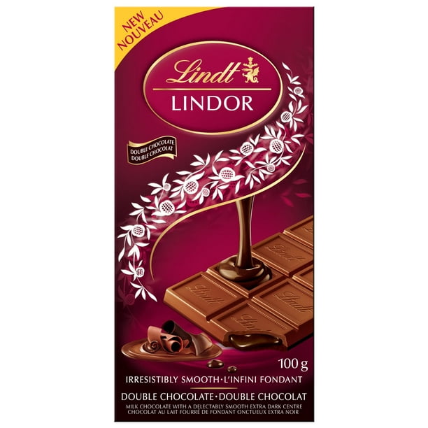 Lindt LINDOR Double Chocolate Bar, 100 g, Exp:2026JL | eBay