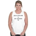 thumbnail image 4 of Jesus Love Me and My Tattoos Tank Top Tee Shirt Women Brisco Brands S, 4 of 6