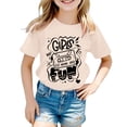 thumbnail image 1 of Mode Décontractée pour Filles T-Shirt à Manches Courtes Col Rond Lettre Top1, 1 of 3