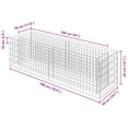 thumbnail image 4 of vidaXL Gabion Lit Surélevé Acier Galvanisé 180x50x50 cm, 4 of 5
