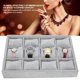 thumbnail image 4 of Caja De Almacenamiento De Reloj De 12 Rejillas, Bandeja De Organizador De Exhibición De Joyería Gris Con Almohada Para Pulseras De Relojes, Estuche De Joyería, 4 of 9