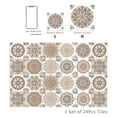 thumbnail image 3 of 24 Pieces Moroccan Wallpaper Tile Stickers Self Adhesive Removable Wall Backsplash Heat Resistant Furniture Staircase DIY Wall Tile Decals for Kitchen Bathroom Home Decor, 3 of 9