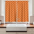 thumbnail image 2 of Ambesonne Orange and White Kitchen Curtains, Japanese Lotus, 55"x39", Orange and White, 2 of 3