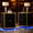 Black, variant on Catrimown Set of 2 Black & Gold Nightstands, Bedside End Table with LED Lights for Bedroom & Living Room