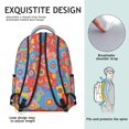 thumbnail image 5 of Pioneer Flower Floral Print Pattern Backpack for School, Cute School Bag with Adjustable Shoulder Straps and Padded Back, 15.3"x11"x7.1", 5 of 5
