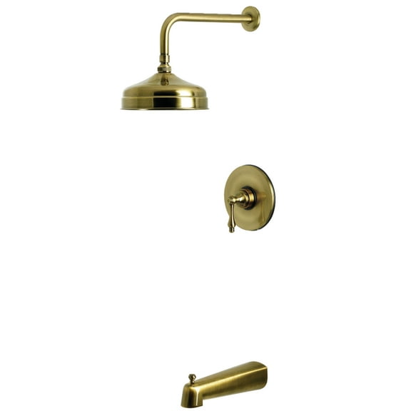 Kingston Brass KB6333AL Revival Single-Handle Pressure Balanced Tub and Shower Faucet, Antique Brass
