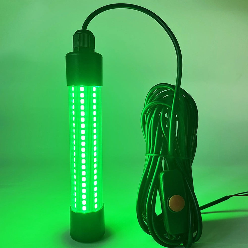 12V/24V LED Submersible Fishing Light 13W Squid Bait Lure Shrimp Fishing Lamp, green
