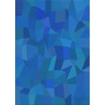 thumbnail image 1 of Ahgly Company Machine Washable Indoor Rectangle Transitional DodgerBlue Area Rugs, 2' x 4', 1 of 7