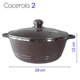 thumbnail image 3 of Batería De Cocina De Aluminio Recubrimiento De Granito 10 Pz Color Marron CHIC-FANTASY M16555-1, 3 of 6