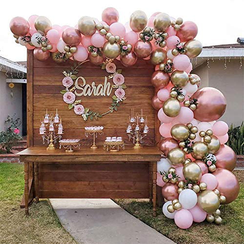 Naar boven Verscheidenheid Nominaal 138Pcs Pink Balloons Arch Kit Shiny Metallic Rose Gold & Chrome Gold Latex  Balloons Perfect for Birthday Party Bridal Baby Shower Wedding Party  Decorations (Gold) - Walmart.com
