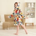 thumbnail image 4 of FORMRS Niños Bathrobe Unisex Hooded Robe Soft Plush Pajamas Sleepwear, Size 10-12T, Floral Pattern, 4 of 7