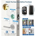 thumbnail image 7 of Veise Fingerprint Keypad Keyless Entry Electronic Deadbolt Lock, Digital Door Handle, Bronze, 7 of 7