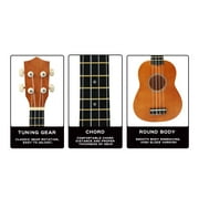 Likegreen Ukulele 21 Inch Wood Kit for Beginner Kids Students Colorful Gift Brown