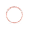 thumbnail image 4 of FB Jewels 10kt Rose Gold Womens Round Diamond Flush Diamond Shape Stackable Band Ring 1/5 Cttw Size 5.5, 4 of 4