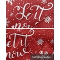 thumbnail image 6 of Faux Linen Valances for Windows Christmas Snowman Winter Showflake Red Curtains Valance Light Filtering Rod Pocket Small Window Treatment for Kitchen Living Room Bedroom 42x12In, 6 of 6