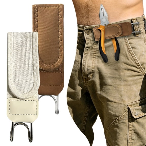 Urbanw Elastic Belt, Stretch Waist Strap with Stainless Buckle Polyester Belt for Hiking Training Sports Outdoor Use 2 Color 2Pcs
