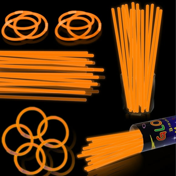 Glow Sticks XiawalangZhuo, 8 pulgadas, naranja, paquete de 100 obsequios para fiestas
