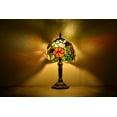 thumbnail image 2 of Tiffany Style Table Lamp Bedside Desk LED Lamp Bedroom Stained-Glass 14.5'' Height Bronze Multi-color, 2 of 4