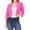 Hot Pink Shrug Blazer, variant on CZHJS Women's Comfy Shrug Blazer Clearance 3/4 Sleeve Shirts Fashion Front Open Casual Loose Solid Color Tops Vintage Clothing 2023 Trendy Work Cropped Cardigan Hot Pink XXXXXL