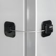 thumbnail image 7 of ZHZFKQ Refrigerator Lock, Heavy Duty Fridge Lock, Combination Lock for Refrigerator Cabinets, Drawers, Safety Lock, Easy Install No Keys Needed (Black-2 Pack) Baby Safety Products, 7 of 7