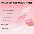 thumbnail image 4 of Uñas postizas Press On SXVME cortas rosa bebé estilo coffin 30 piezas, 4 of 6