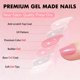 thumbnail image 4 of Uñas postizas Press On SXVME cortas rosa bebé estilo coffin 30 piezas, 4 of 6