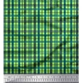 thumbnail image 1 of Soimoi Green Silk Fabric Check Check Decor Fabric Printed Yard 42 Inch Wide, 1 of 4