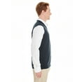 thumbnail image 3 of Harriton M415 Men's Pilbloc™ V-Neck Sweater Vest-Dark Navy-5XL, 3 of 3