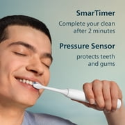 Philips Sonicare 3100 Series Electric Toothbrush - Sonic Toothbrush with Advanced Sonic Technology, Pressure Sensor, Two Intensity Settings, Smartimer & Quadpacer, Black, Model HX3681/04
