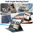 thumbnail image 4 of Fintie 360 Degree Rotating Case for Samsung Galaxy Tab S10 Lite/ S10 FE/ S9 FE 5G 10.9 Inch/Tab S9 11 Inch with S Pen Holder, Swiveling Protective Stand Clear Back Cover, Black, 4 of 10