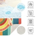 thumbnail image 3 of Yayeee Bath Rug for Bathroom Floor Non Slip Rectangle Fluffy Soft Absorbent Mat, 16"x24", Colorful Stripes, 3 of 7