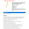 thumbnail image 2 of Rear Shock Absorber - Compatible with 2008 - 2019 Kenworth T660 2009 2010 2011 2012 2013 2014 2015 2016 2017 2018, 2 of 2