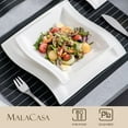 thumbnail image 6 of MALACASA 56-Piece Dinnerware Sets, Porcelain Dinner Set For 12, Ivory White, 6 of 8