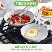 GreenLife Dream 8 & 10 Healthy Ceramic Nonstick Frying Pan Set, Stay Cool Handles, Taupe