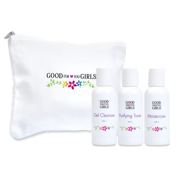 Kit de cuidado de la piel Good For You Girls de tres pasos para adolescentes