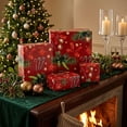 thumbnail image 3 of Christmas Wrapping Paper Roll 17" x 118" Reversible Wrapping Kraft Paper, Rustic Christmas Decor Gift Packaging Paper for Holiday Party and DIY Craft, 3 of 6