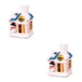 thumbnail image 1 of Ruiboury Resin Snow House LED Village Set Desktop Decoration House Snowman 2Set, 1 of 1
