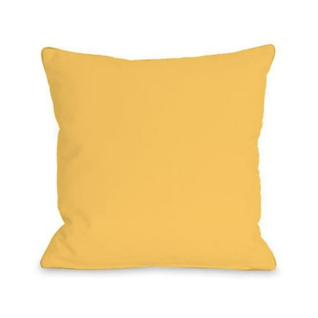 One Bella Casa 74709PL16 16 x 16 in. Solid Color Pillow - Dandelion